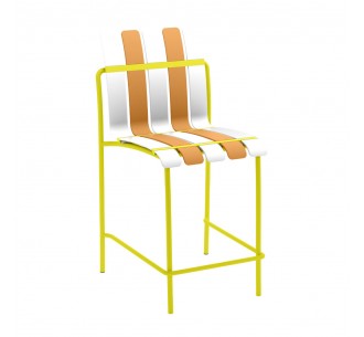 KIOSK ΣΚΑΜΠΟ BAR ΛΕΥΚΟ ΠΟΡΤΟΚΑΛΙ 54x40,5xH110cm