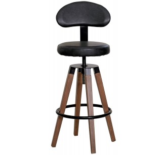 Patch wooden barstool