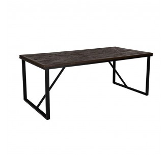 MAIANDROS TABLE BROWN DARK 200x100xH76cm