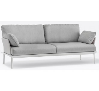 Reva 3θέσιος καναπές αλουμινίου με μαξιλάρια