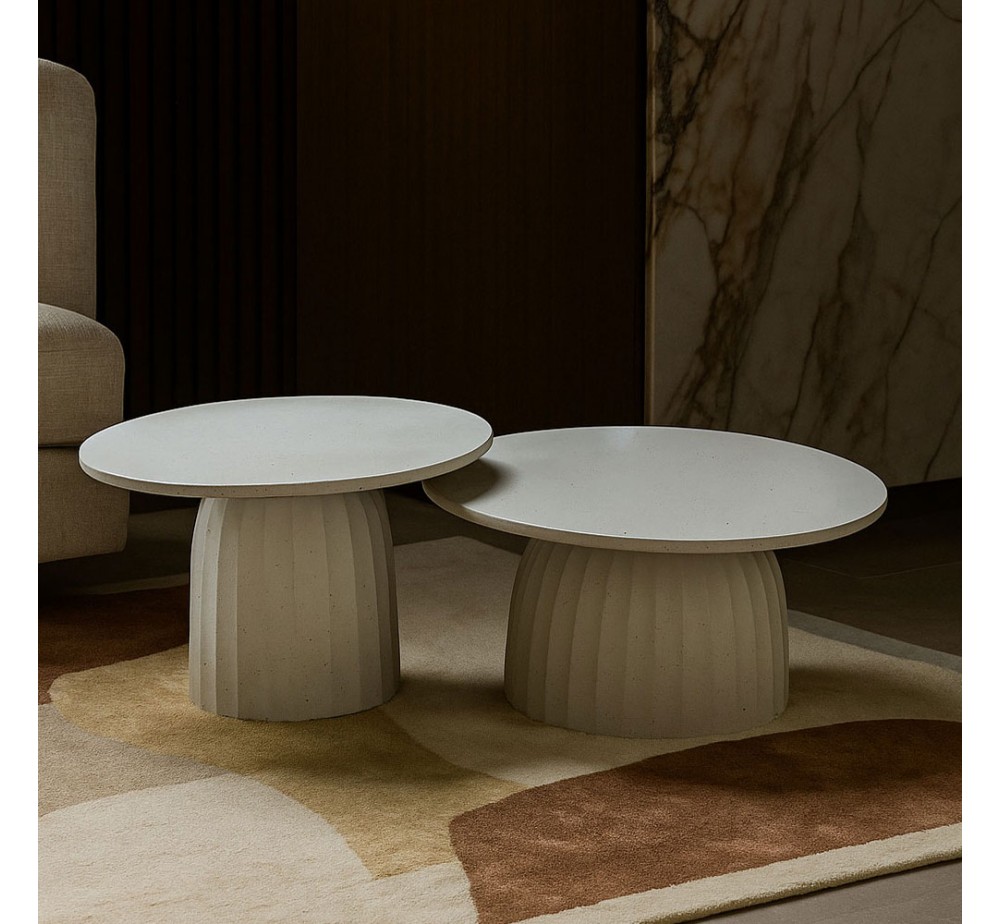 TOLEDO COFFEE TABLE WHITE WITH PATTERN 60x60xH38cm