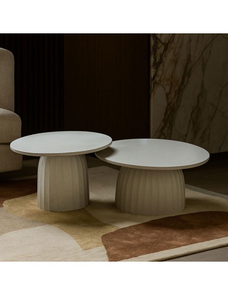 TOLEDO COFFEE TABLE WHITE WITH PATTERN 60x60xH38cm