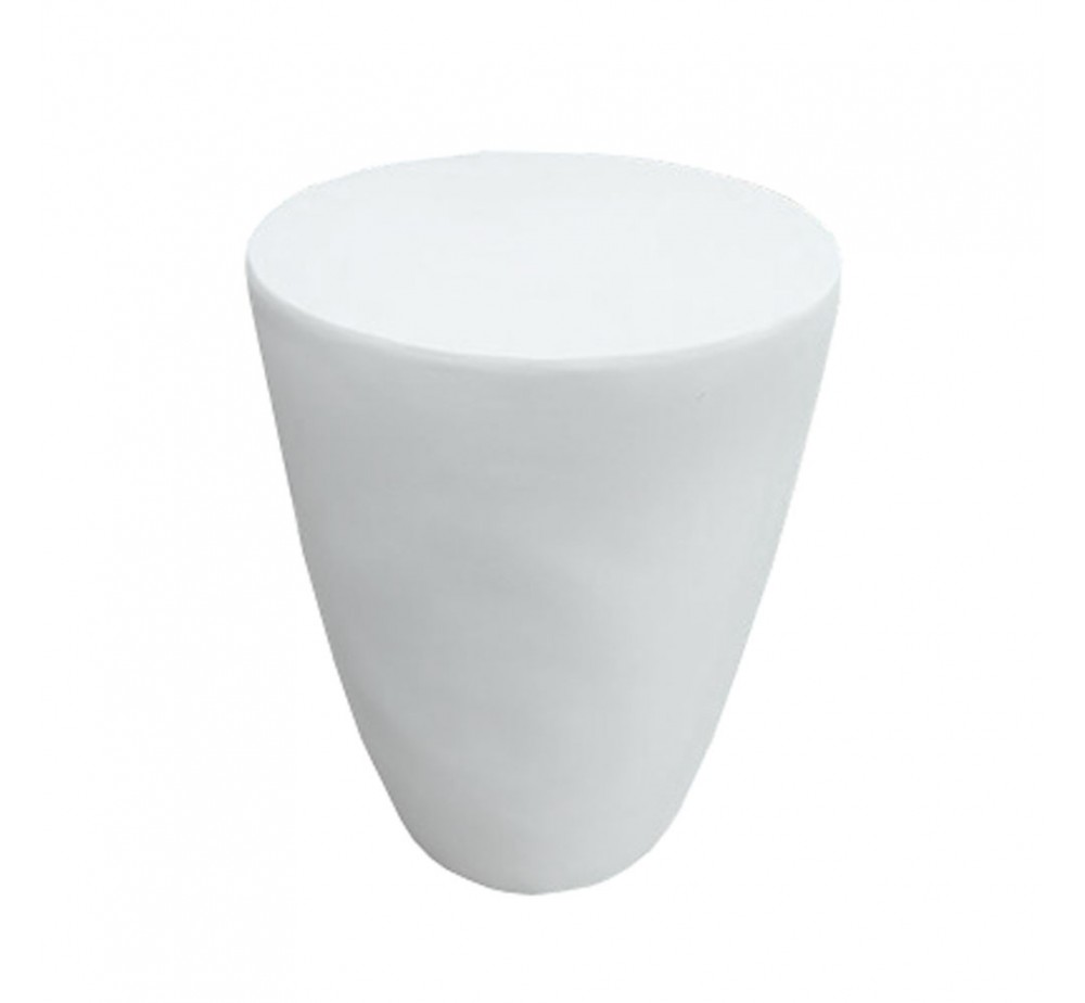 LITHOS CONIC SIDE TABLE ΛΕΥΚΟ 36x36xH46,5cm