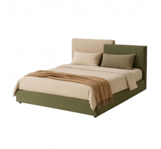PUZZLE BED (FOR MATTRESS 160x200cm) OLIVE GREEN BEIGE 223x176x106cm