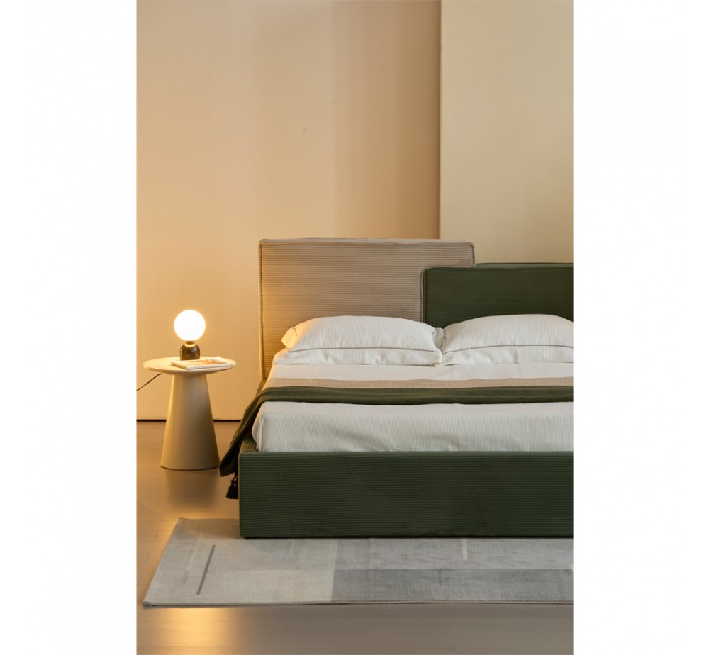 PUZZLE BED (FOR MATTRESS 160x200cm) OLIVE GREEN BEIGE 223x176x106cm