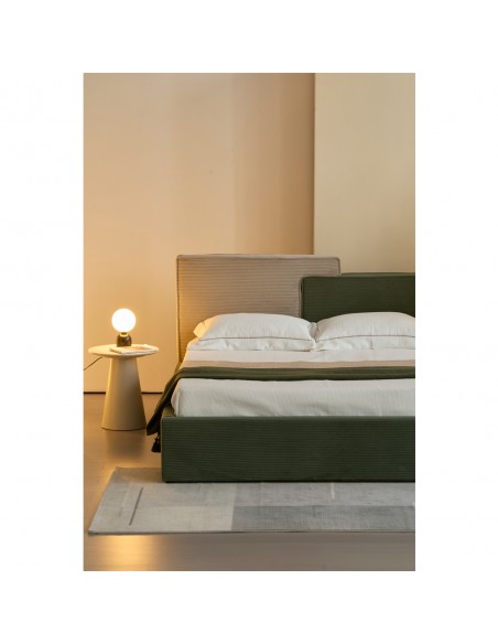 PUZZLE BED (FOR MATTRESS 160x200cm) OLIVE GREEN BEIGE 223x176x106cm