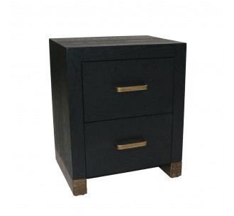 GIANT NIGHTSTAND BLACK GOLD 50x40xH61cm