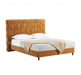 BALZAK BED (FOR MATTRESS 160x200cm) CAMEL 222x186x130cm