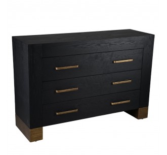GIANT PEDESTAL BLACK GOLD 137x45xH92,5cm