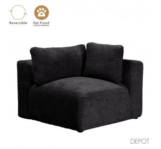 BOX ARMCHAIR WITH ARM REVERSABLE ANTRACITE VOGUE 17 107x107xH85cm