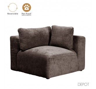 BOX ΠΟΛΥΘΡΟΝΑ ΜΕ ΜΠΡΑΤΣΟ ΑΝΑΣΤΡΕΨΙΜΗ ΚΑΦΕ VOGUE 5 107x107xH85cm