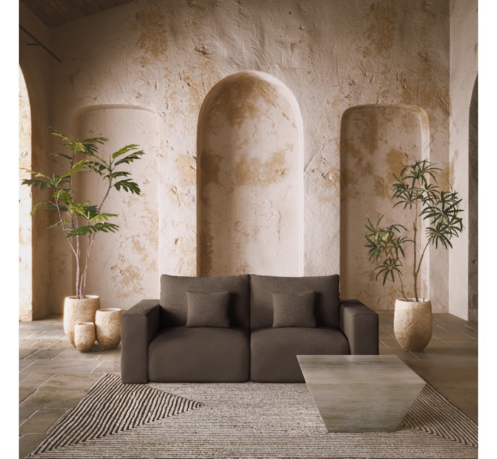 BOX ΠΟΛΥΘΡΟΝΑ ΜΕ ΜΠΡΑΤΣΟ ΑΝΑΣΤΡΕΨΙΜΗ ΚΑΦΕ VOGUE 5 107x107xH85cm