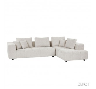 TOMOS ΚΑΝΑΠΕΣ ΓΩΝΙΑ ΔΕΞΙΑ BEIGE LEGASY 15 298x200xH85cm