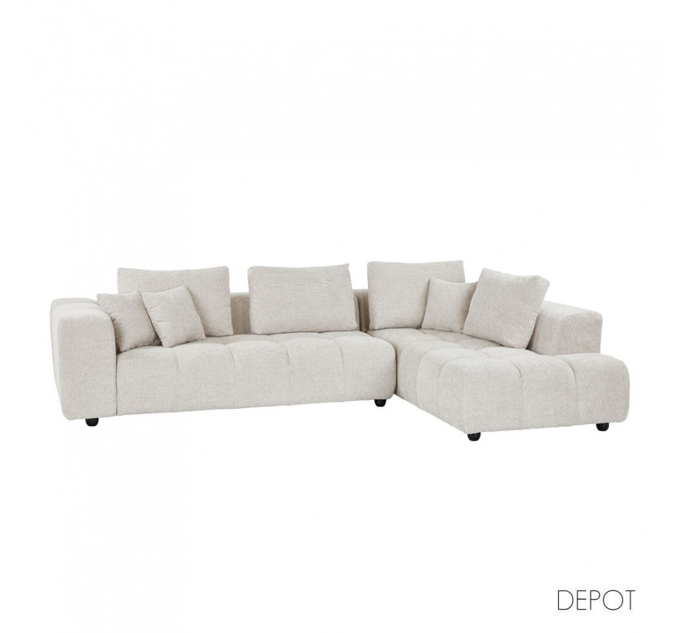 TOMOS ΚΑΝΑΠΕΣ ΓΩΝΙΑ ΔΕΞΙΑ BEIGE LEGASY 15 298x200xH85cm