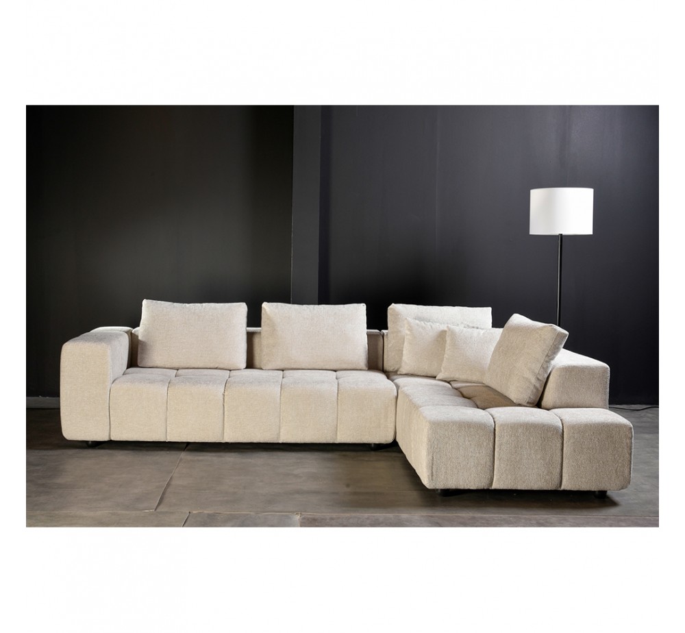 TOMOS ΚΑΝΑΠΕΣ ΓΩΝΙΑ ΔΕΞΙΑ BEIGE LEGASY 15 298x200xH85cm