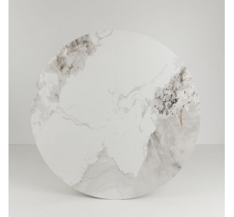 ATRIUM TABLE WHITE WITH MARBLE PATTERN 110x110xH76cm 2