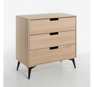 NEON COMMODE 3DRAWERS NATURAL 80x39xH83cm
