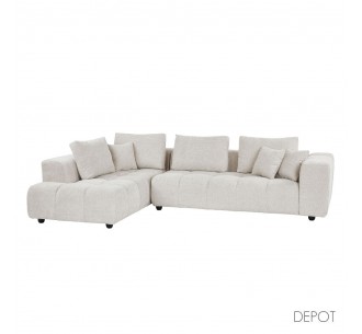 TOMOS SOFA CORNER LEFT BEIGE LEGASY 15 298x200xH85cm