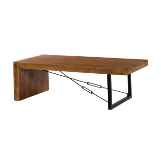 WIRE COFFEE TABLE WALNUT BLACK 120x60xH40cm