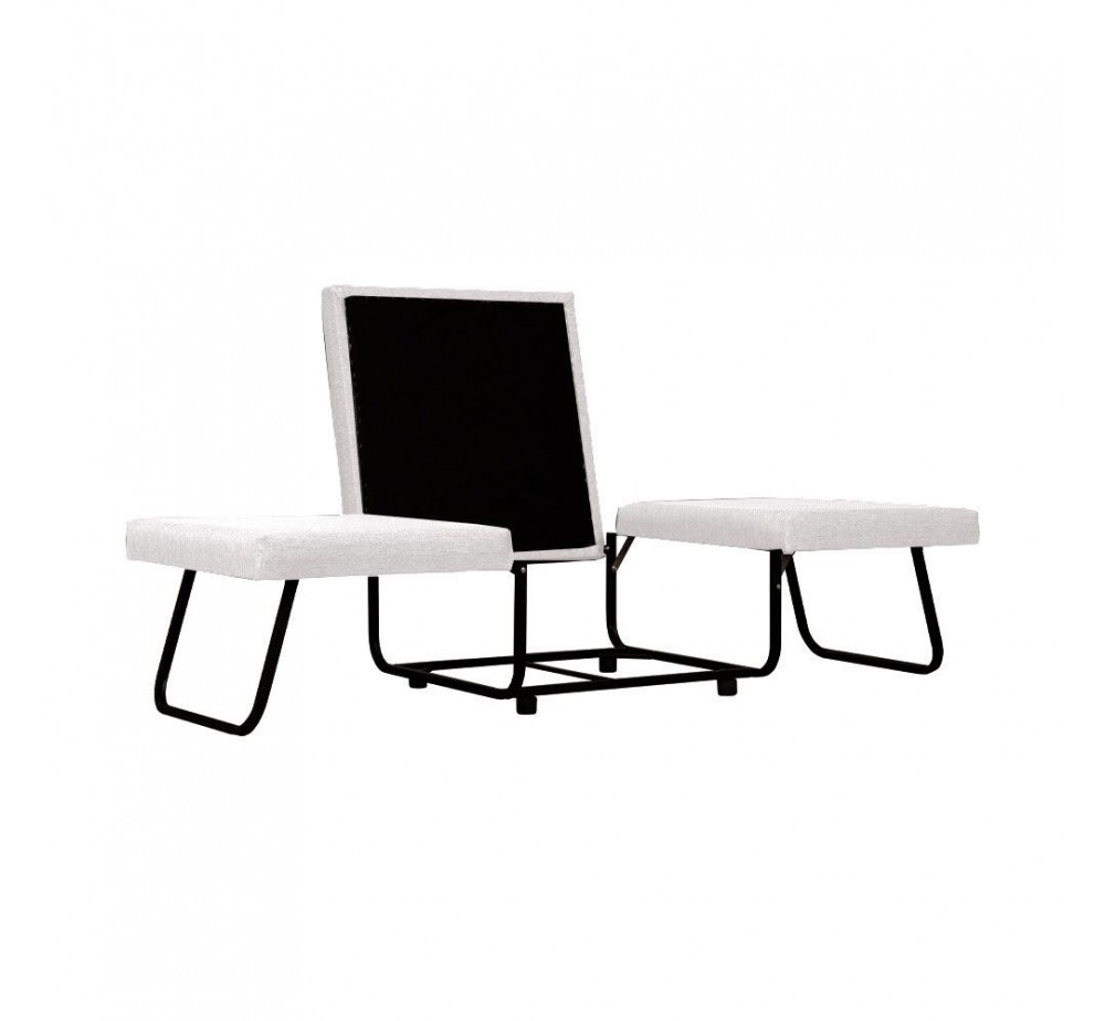 FOLD ΠΟΥΦ ΚΡΕΒΑΤΙ ΑΝΑΔΙΠΛΟΜΕΝΟ OFF WHITE 06-900 70x72xH43cm