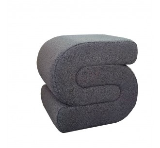 BAGEL STOOL GREY LIGHT 48x42xH44cm