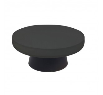 MYKONOS COFFEE TABLE BLACK 90x90xΗ39cm