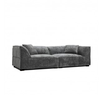 RULER SOFA 3SEAT GREY 243x101xH69cm