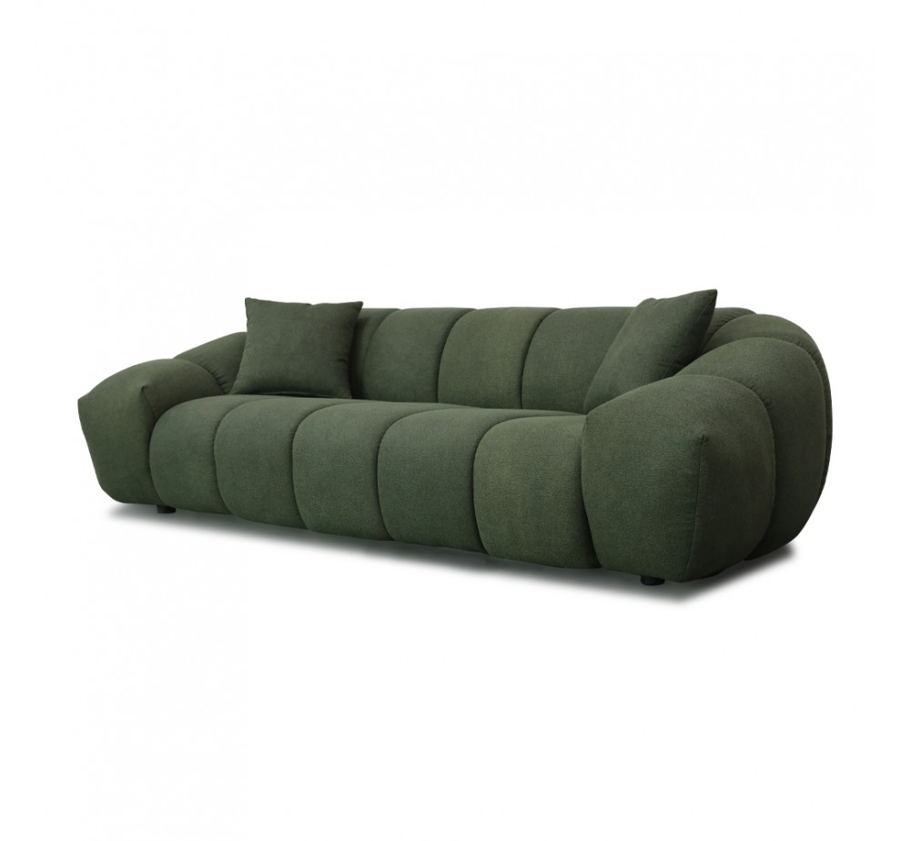 BOSSANOVA ΚΑΝΑΠΕΣ 3ΘΕΣΙΟΣ ΠΡΑΣΙΝΟ ΣΚΟΥΡΟ 255x115xH71cm