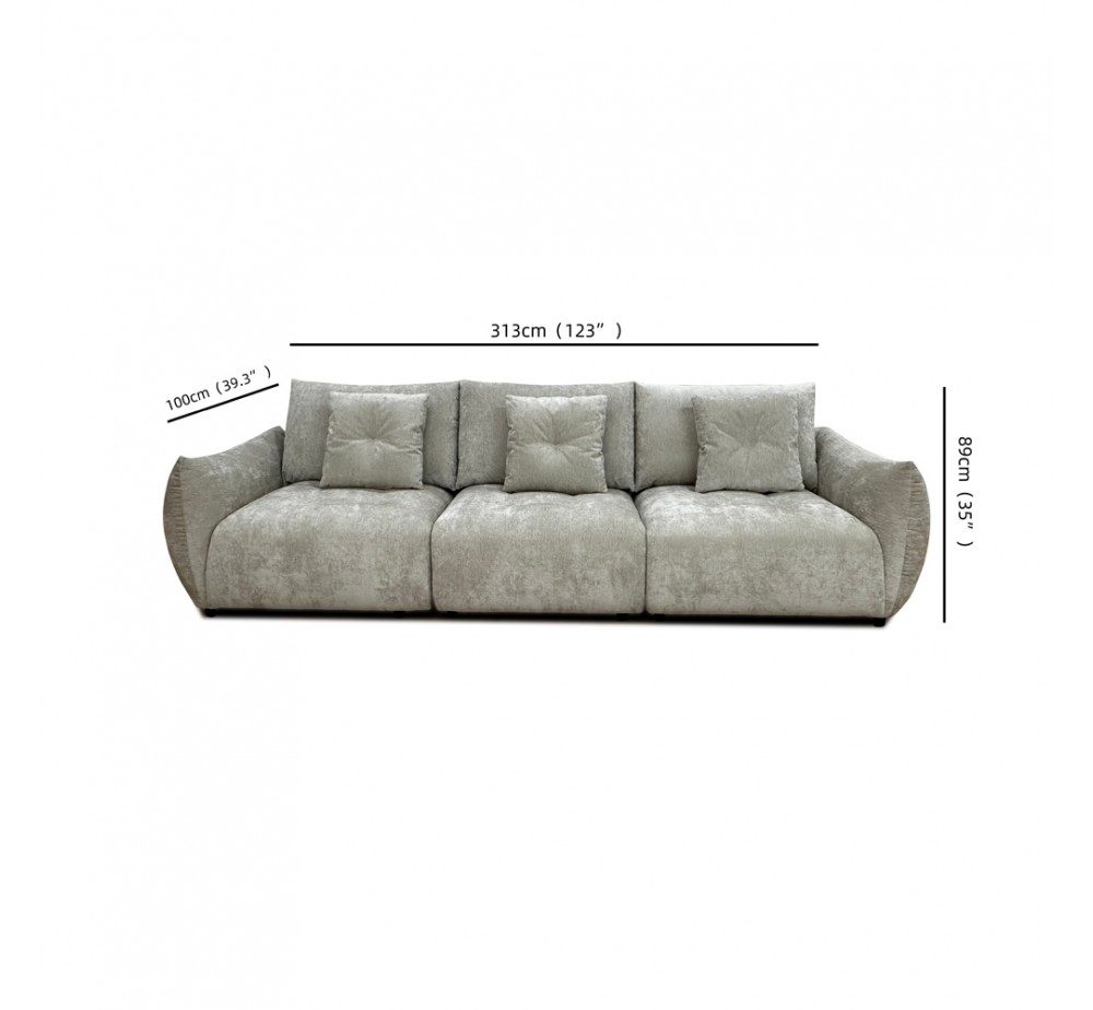 PILLOW ΚΑΝΑΠΕΣ 3ΘΕΣΙΟΣ GREZ 313x100xH89cm