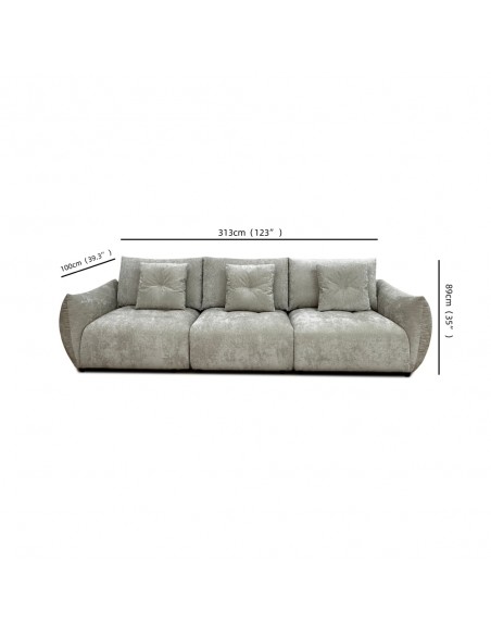 PILLOW ΚΑΝΑΠΕΣ 3ΘΕΣΙΟΣ GREZ 313x100xH89cm