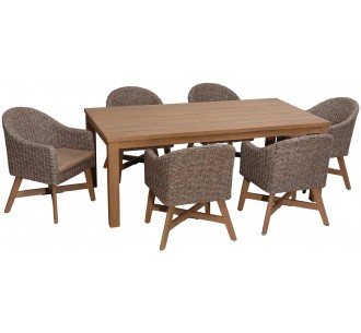 Garment wooden dining table set