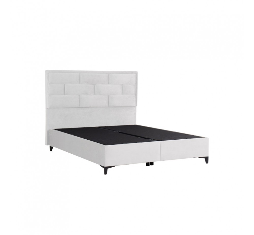 BRICK ΚΡΕΒΑΤΙ ΜΕ ΑΠΟΘΗΚ. ΧΩΡΟ (ΓΙΑ ΣΤΡΩΜΑ 160x200cm) OFF WHITE 16-450 215x165xH121cm