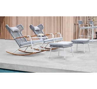 Route rocking armchair with stool - 2 years guarantee | Avant Garde
