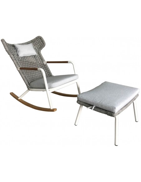 Route rocking armchair with stool - 2 years guarantee | Avant Garde