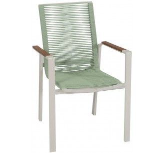 Maeve aluminum rope armchair