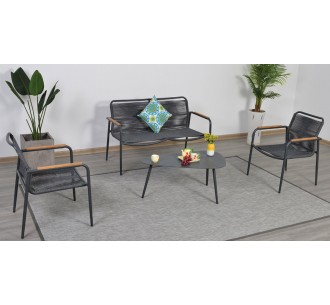 Cabana set 4τμχ αλουμινίου με rope