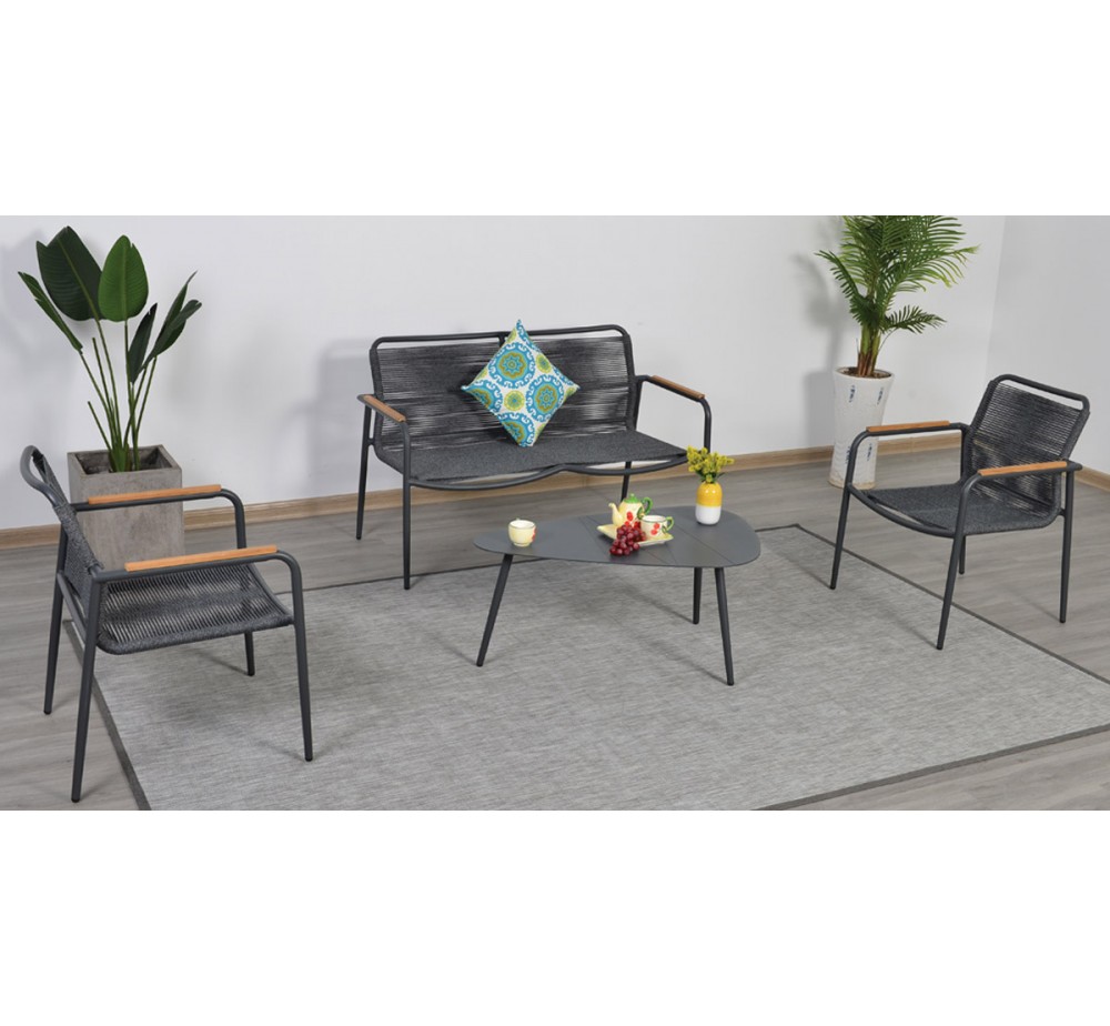 Cabana set 4τμχ αλουμινίου με rope - 2 χρόνια εγγύηση | Avant Garde design