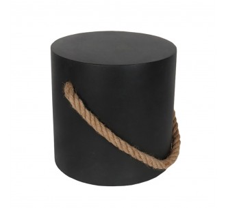ΤΕΝΟ SIDE TABLE ΜΕ ΣΧΟΙΝΙ ΜΑΥΡΟ ΦΥΣΙΚΟ 40x40xH40cm