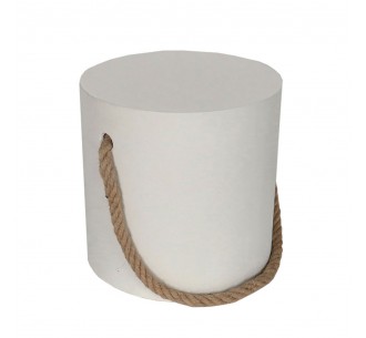 ΤΕΝΟ SIDE TABLE ΜΕ ΣΧΟΙΝΙ ΑΣΠΡΟ ΦΥΣΙΚΟ 40x40xH40cm