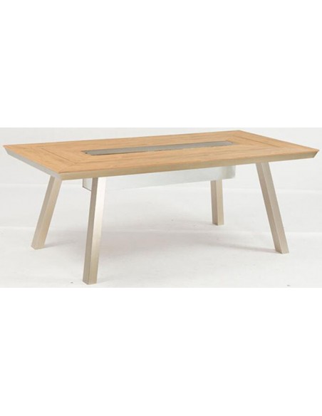 Greenwich aluminum table with ice buckets - 2 years guarantee | Avant Garde