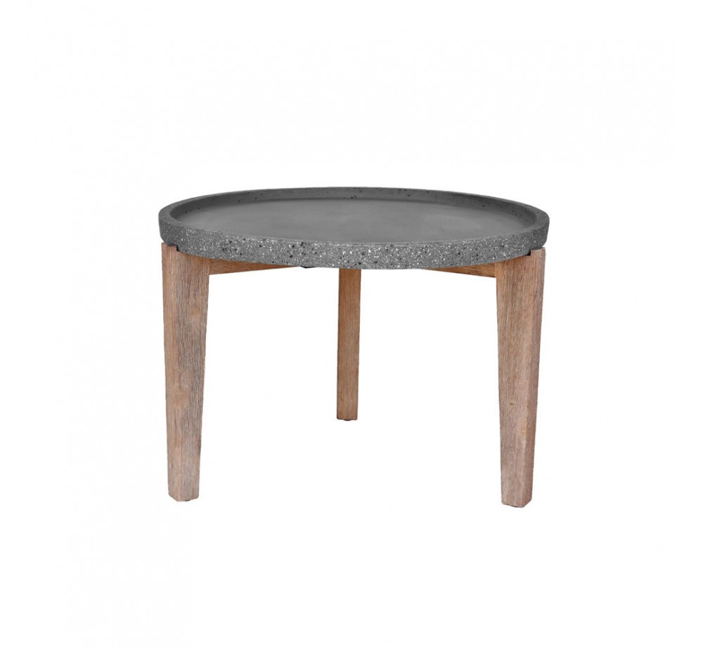 ORRIN COFFEE TABLE ΑΝΘΡΑΚΙ ΦΥΣΙΚΟ 73x73xH48cm