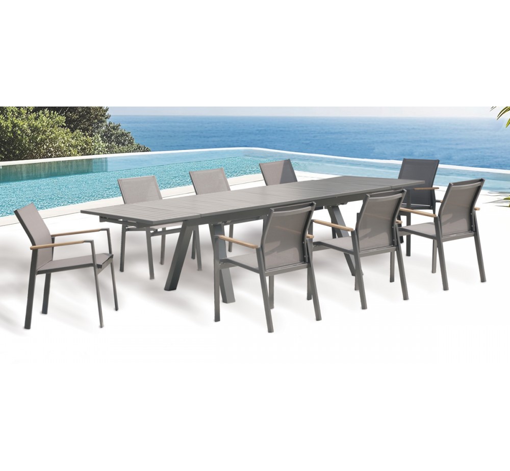 Miro Aluminum Extensive Dining Set - 2 years guarantee | Avant Garde