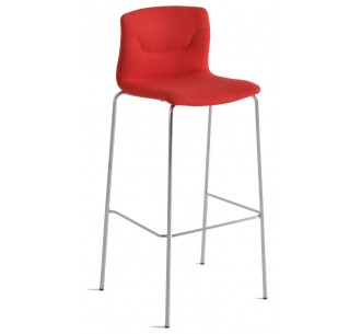 Slot 78/68 Upholstered metal bar stool by Gaber | Avant Garde