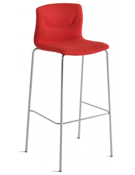Slot 78/68 Upholstered metal bar stool by Gaber | Avant Garde