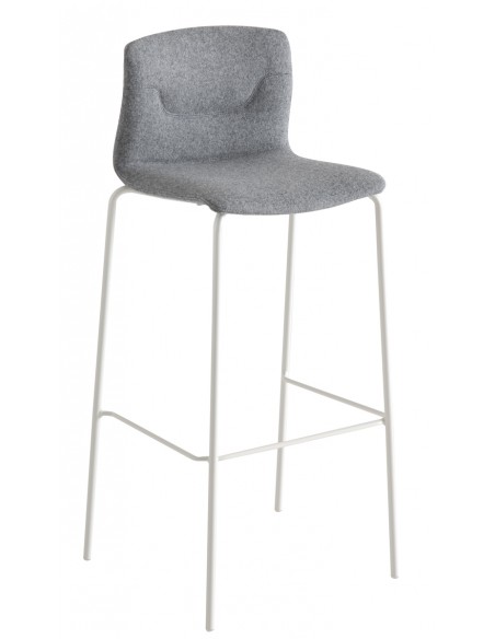 Slot 78/68 Upholstered metal bar stool by Gaber | Avant Garde