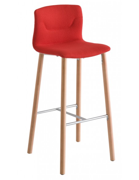 Slot 78/68 BL Upholstered bar stool by Gaber | Avant Garde