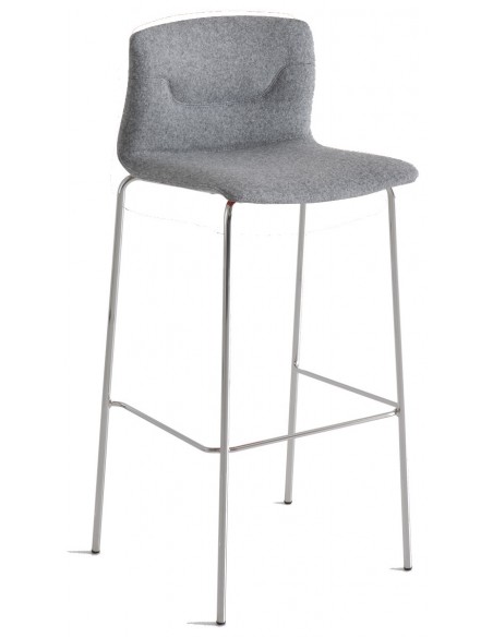 Slot 78/68 Upholstered metal bar stool by Gaber | Avant Garde