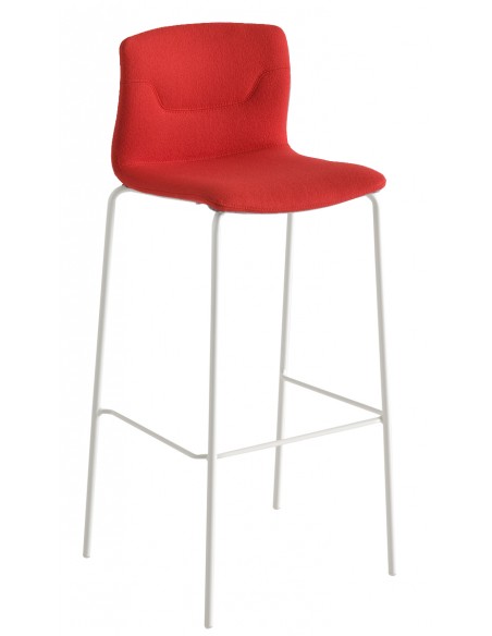 Slot 78/68 Upholstered metal bar stool by Gaber | Avant Garde