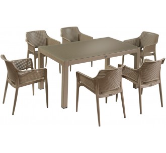 Boom τραπεζαρία set 7τμχ 150x90