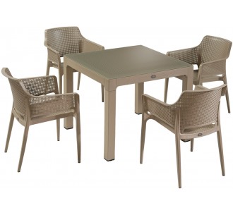 Boom 5pcs dining set 90x90 by Novussi | Avant Garde